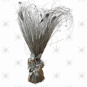 Silver Glittery Holiday Centerpiece